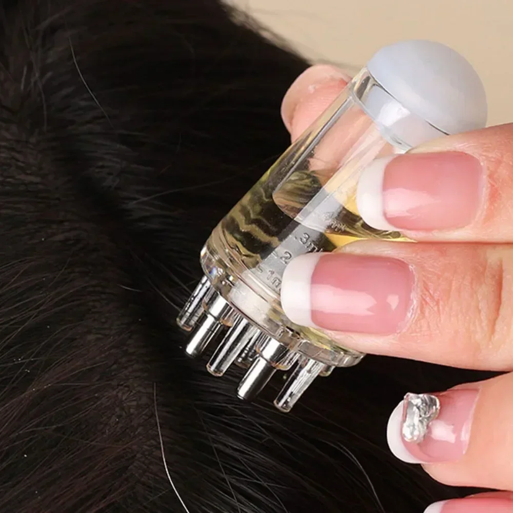 Kopfhaut Applikator Flüssigkeit Kamm Tragbare Mini Massage Kämme Ätherisches Öl Flüssigkeit Führung Massage Anti Haarausfall Kopf Pflege Werkzeuge Image