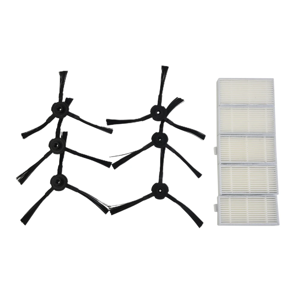 5er-Pack Seitenbürsten- und Filterset für SilverCrest für SSR 3000 A1 Roboterstaubsauger Ersatzteile Image