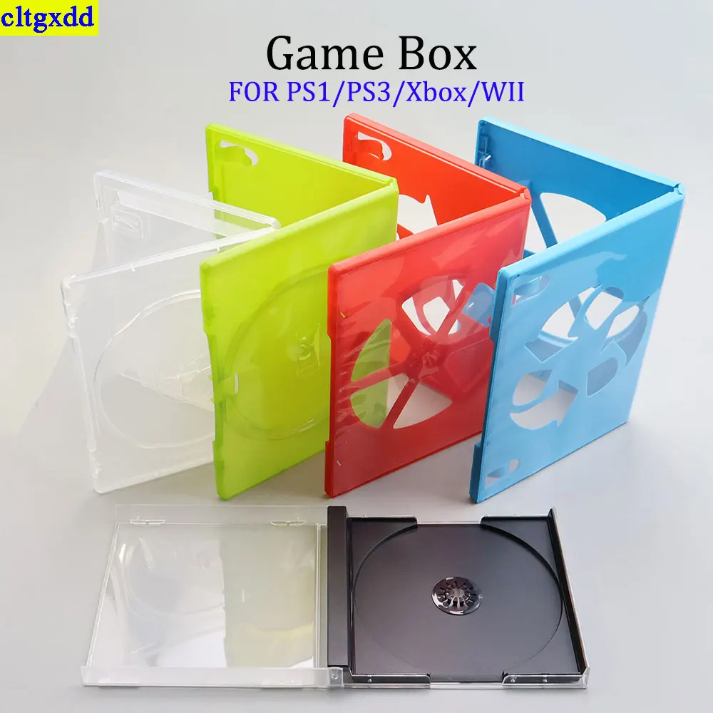 cltgxdd 1 Stück Game Box Schutzbox geeignet für PS1/PS3/Xbox/Wii Game Disk Rack CD/DVD Aufbewahrungsbox Kartensteckplatz Kartenbox