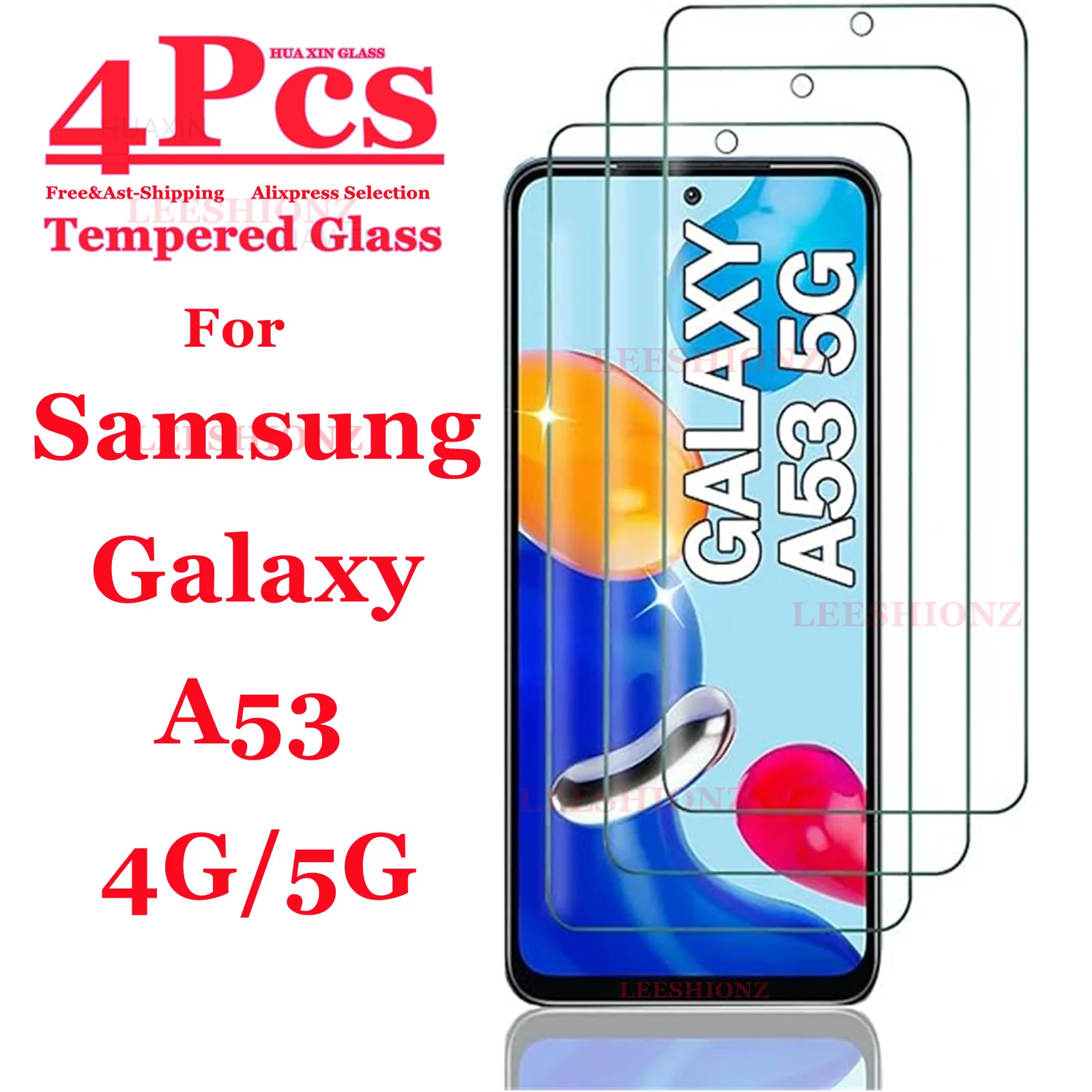 Für Galaxy A53 Displayschutzfolie Samsung, gehärtetes Glas HD 9H High Aluminium Transparent Klar Anti-Kratzer Image