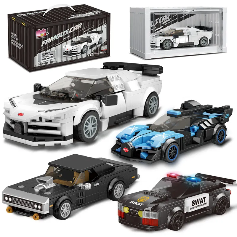 Berühmtes Technisches Sportwagen-Modell mit Aufbewahrungsbox Supercar-Bausatz Klassisches MOC-Fahrzeug Bausteine Jungen-Spielzeug Geschenk Image
