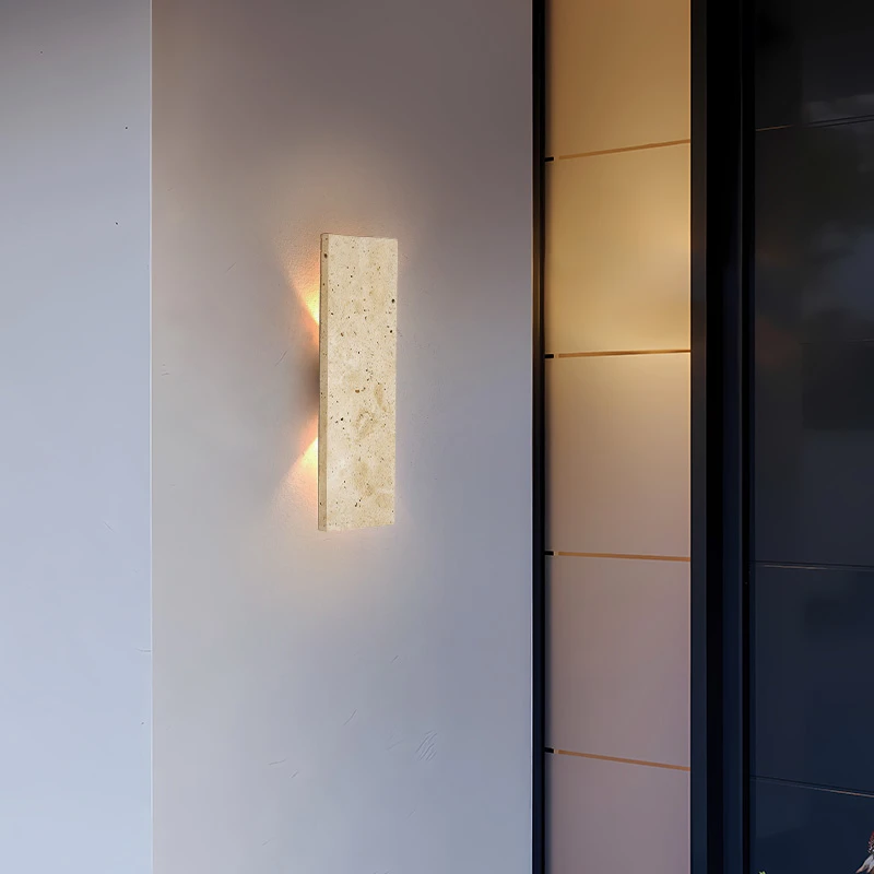 Im Freien wasserdichte Wandleuchten Streifen Naturstein Wandleuchten LED Wandleuchte Schlafzimmer Außen Außenbeleuchtung 110V 220V Leuchten Image