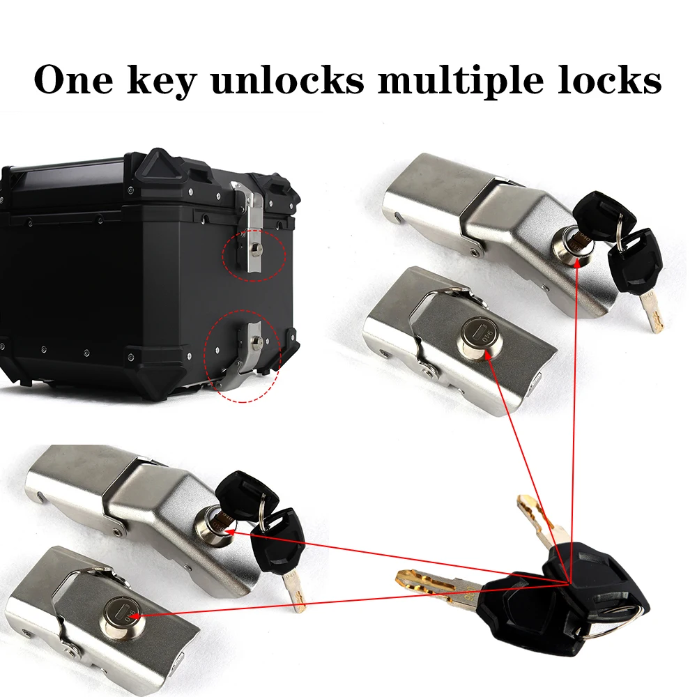 28L 36L 38L 45L 55L 65L 80L 100L Motorrad Gepäck Stamm Top 38L Box Seite Fall Lagerung Toolbox Key Lock Ersatz Zubehör Image