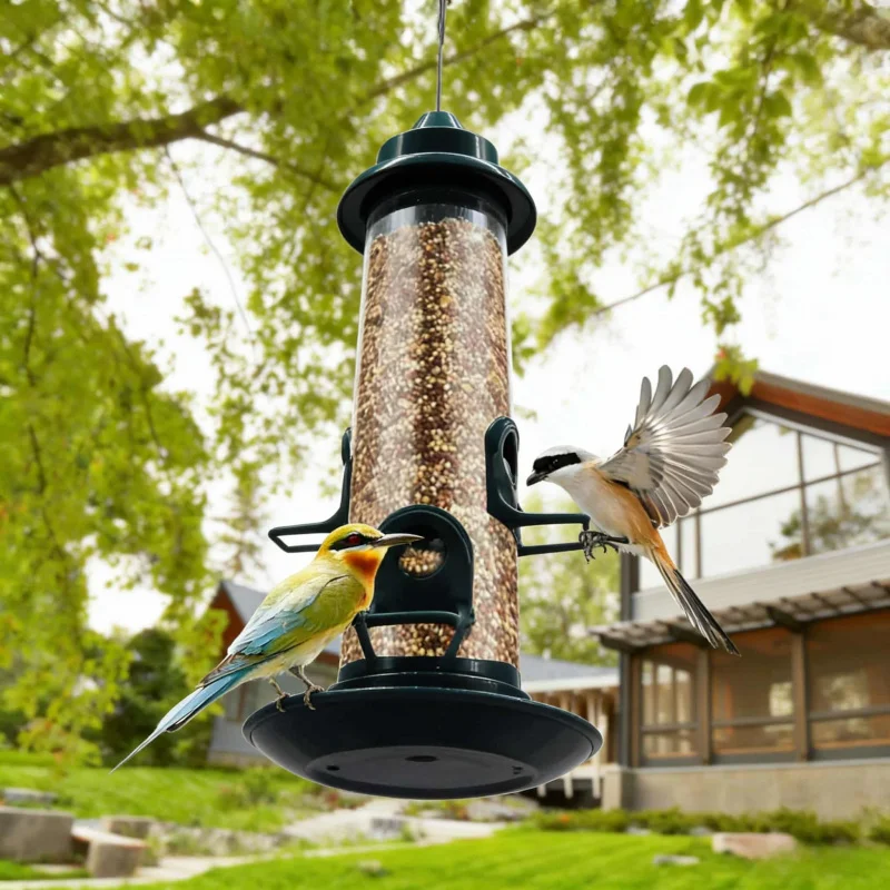 Automatischer Kolibri-Futterspender zum Aufhängen im Freien, Garten, Hof, Balkon, Kleinvogel-Fütterungszubehör mit neuem Anti-Ameisen-Design Image