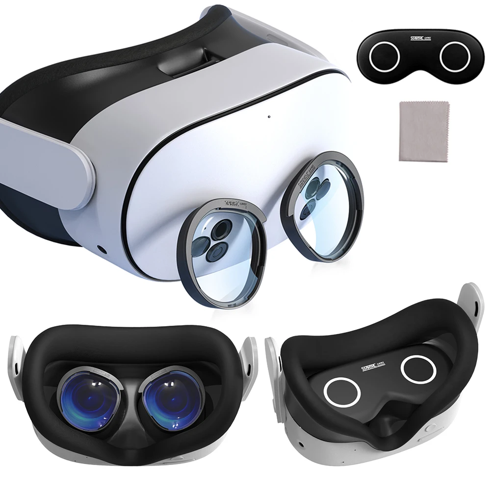 Für Meta Quest 3S Kratzfester Ring Linsen Anti-Beschlag-Ersatz-VR-Linsen Optische Linsen für Meta Quest 3S VR-Brille Image