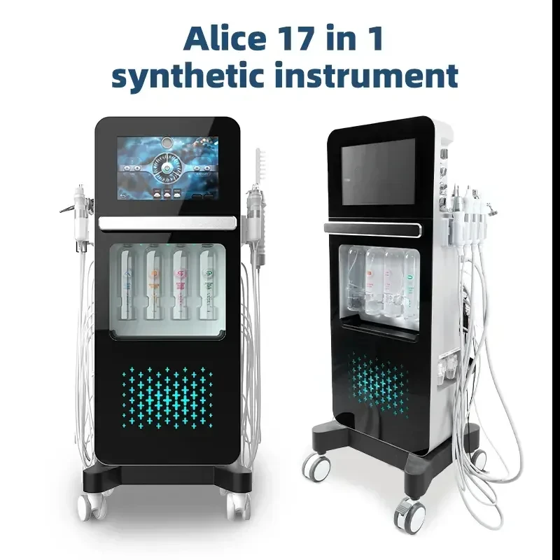 17-in-1 Hydro Facial Aqua Peel Facelift Diamond Dermobrasion Hautpflege Sauerstoff Wasser Jet Spa Maschine Image