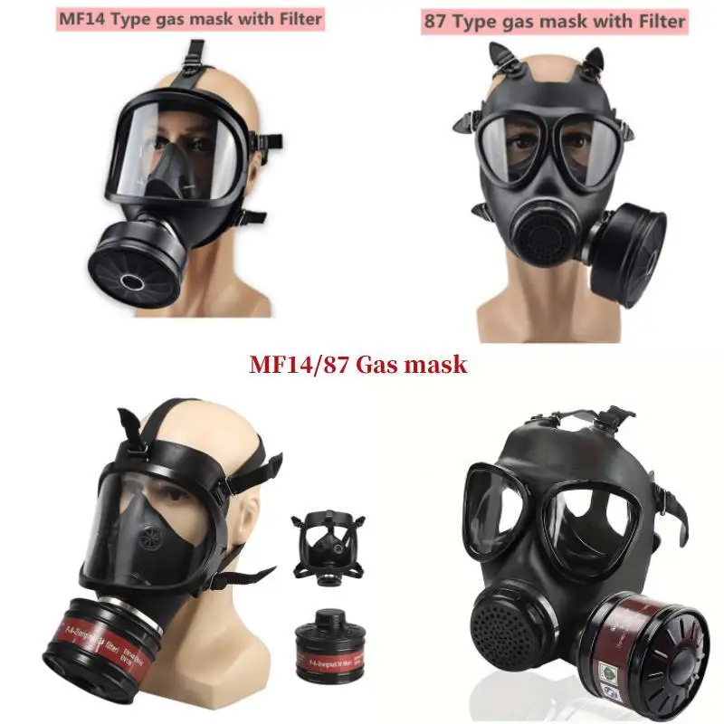 Neue Atemschutzmaske MF14/87, Vollgesichts-Gasmaske mit Aktivkohlefilter zum Schutz vor Dampf, Chemikalien und Nuklearkontaminationen Image