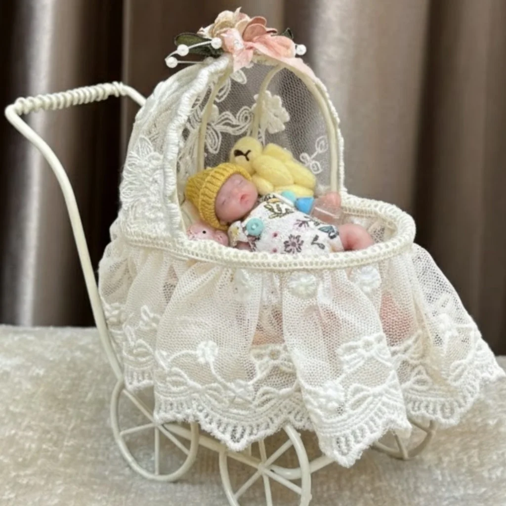 AnjoDoll 3 pouces Mini paume Silicone bebe reborn de silicone fille poupées avec peinture peau lavable Silicone corps doux Reborn poupée jouet