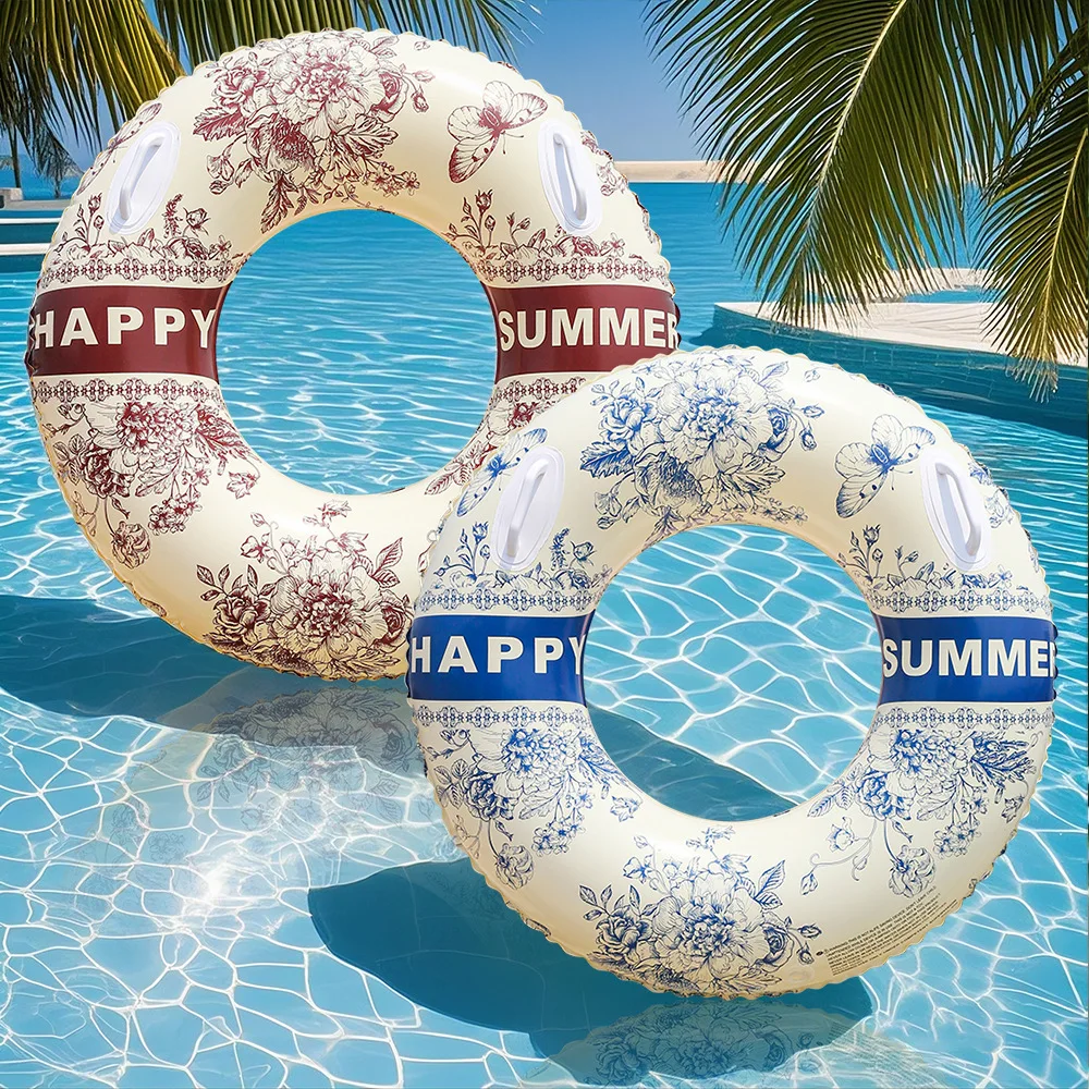 2026 Neuer Sommer-Schwimmring für Erwachsene mit Griff, verdickter aufblasbarer Achsel-Schwimmreifen, sichere Schwimmausrüstung für Männer und Frauen, Strandparty-Spielzeug Image