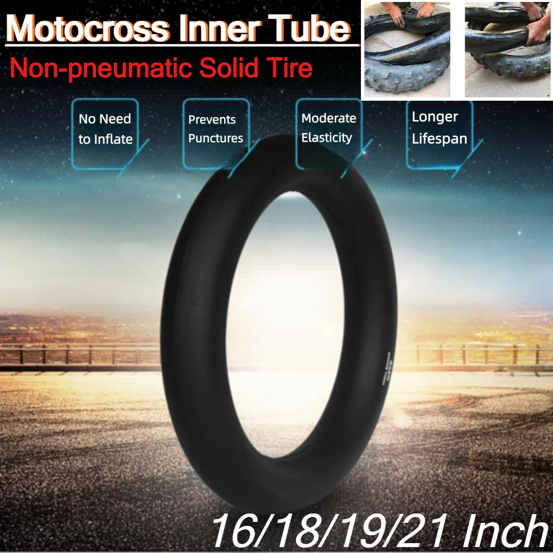 Allgemeiner Motorrad-Mousse-Schwammreifen (16/18/19/21 Zoll) – Luftloser Vollgummireifen für KTM, Honda, Yamaha, Kawasaki, Suzuki Racing Image