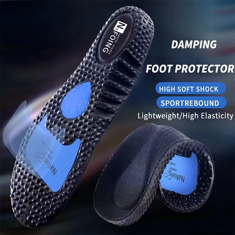 Sport-Einlegesohlen für Schuhe, Stoßdämpfung, Deodorant, atmungsaktives Kissen, Lauf-Einlegesohlen für Füße, für Männer und Frauen, Massage-Pflegepads Image