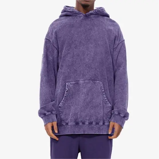 Felpa con cappuccio con Logo personalizzato in cotone Oversize Oversize in bianco con cappuccio con cappuccio personalizzato con stampa pesante un Look lavato o una felpa con cappuccio in stile Bati