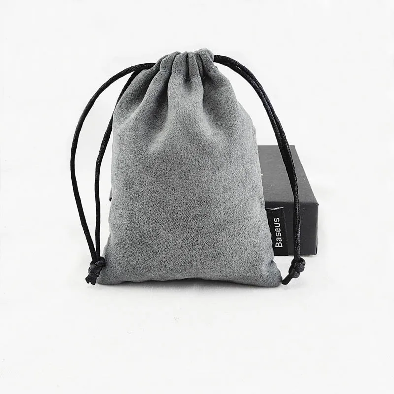 Piccolo sacchetto di velluto per gioielli personalizzato stampato con coulisse in velluto sacchetto di polvere regalo sacchetto di imballaggio