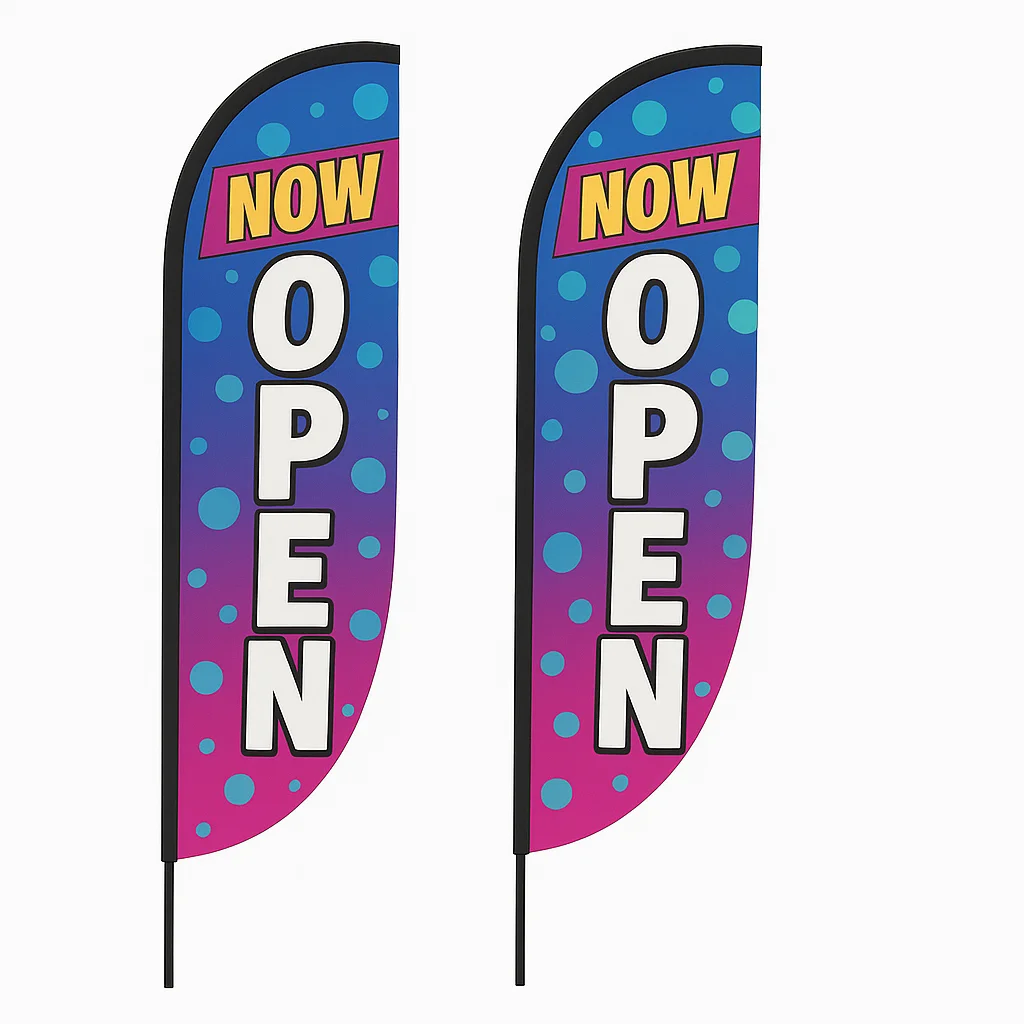 Pacchetto Bandiera Pubblicitaria a Piuma con Asta Telescopica in Fibra di Vetro da 16 Piedi Impermeabile in Poliestere Staffa per Montaggio a Parete Base a Croce