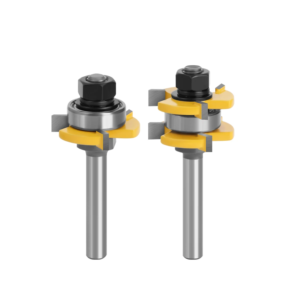 LAVIE 2 pz 8mm gambo giunto assemblare punte del Router linguetta e scanalatura T-Slot fresa per legno lavorazione del legno utensili da taglio-C MC02121