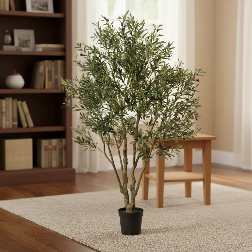 M696 Decorazione per la Casa Pianta Artificiale Grande Bonsai in Plastica Albero d'Ulivo Ornamentale Artificiale da Interno