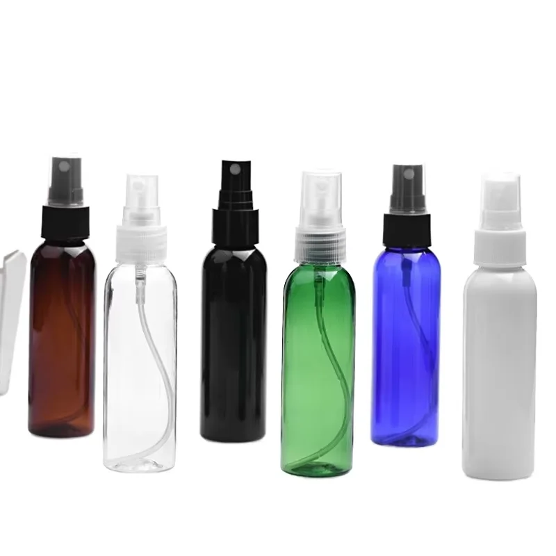 Nebbia Fine vuota per animali domestici 2 oz 30ml 50ml 60ml 100ml 120ml 150ml 200ml flacone Spray in plastica trasparente nera per imballaggi cosmetici per animali domestici