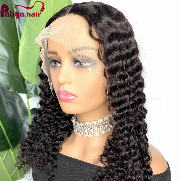 Acquista su Siti Cinesi: Parrucca Frontale Trasparente in Pizzo Capelli Naturali Vietnamiti Grezzi Onda Profonda 13x4 13x6 Parrucche Frontali in Pizzo HD con Capelli Umani