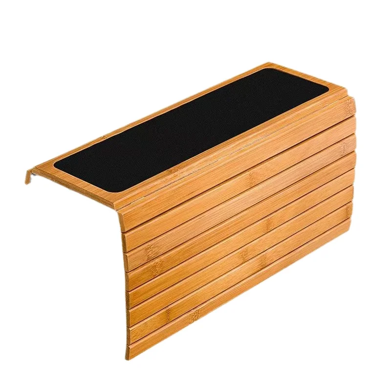 Grande e sostenibile flessibile bracciolo divano Organizer bambù naturale antiscivolo sughero vassoio pieghevole tipo in piedi per soggiorno