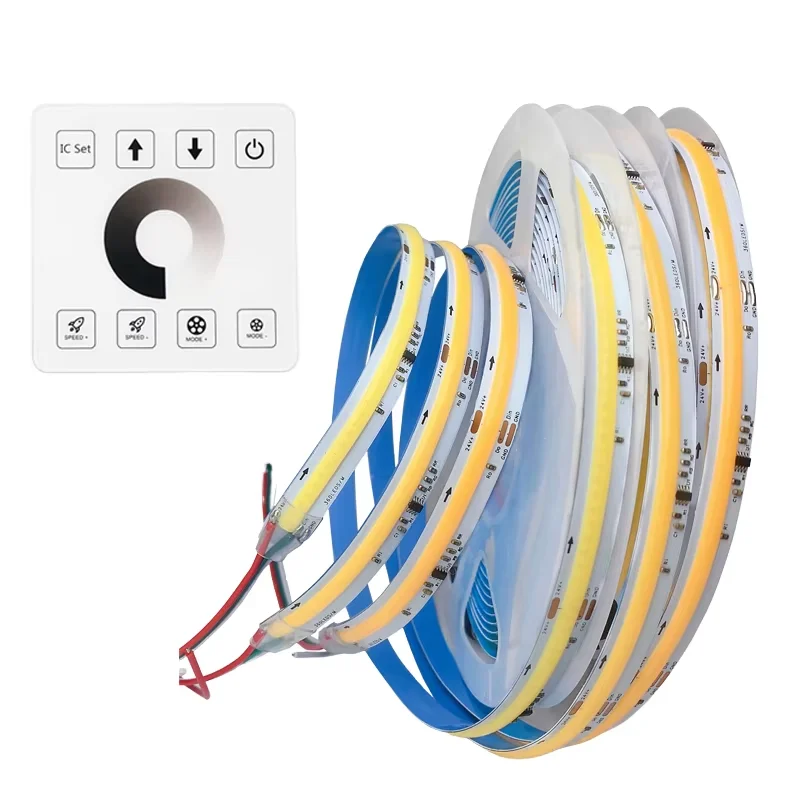 DC12V/24V COB LED striscia 480 LED/m nastro flessibile ad alta densità 3000K/4000K/6500K lineare dimmerabile da 8mm striscia intelligente