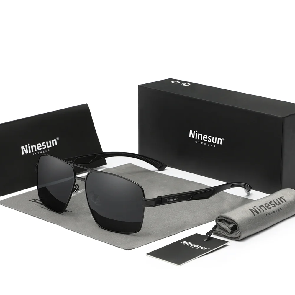 NINESUN vendita calda moda 2024 occhiali da sole polarizzati in alluminio per gli uomini polarizzati lente di marca Design rivestimento specchio occhiali 7719