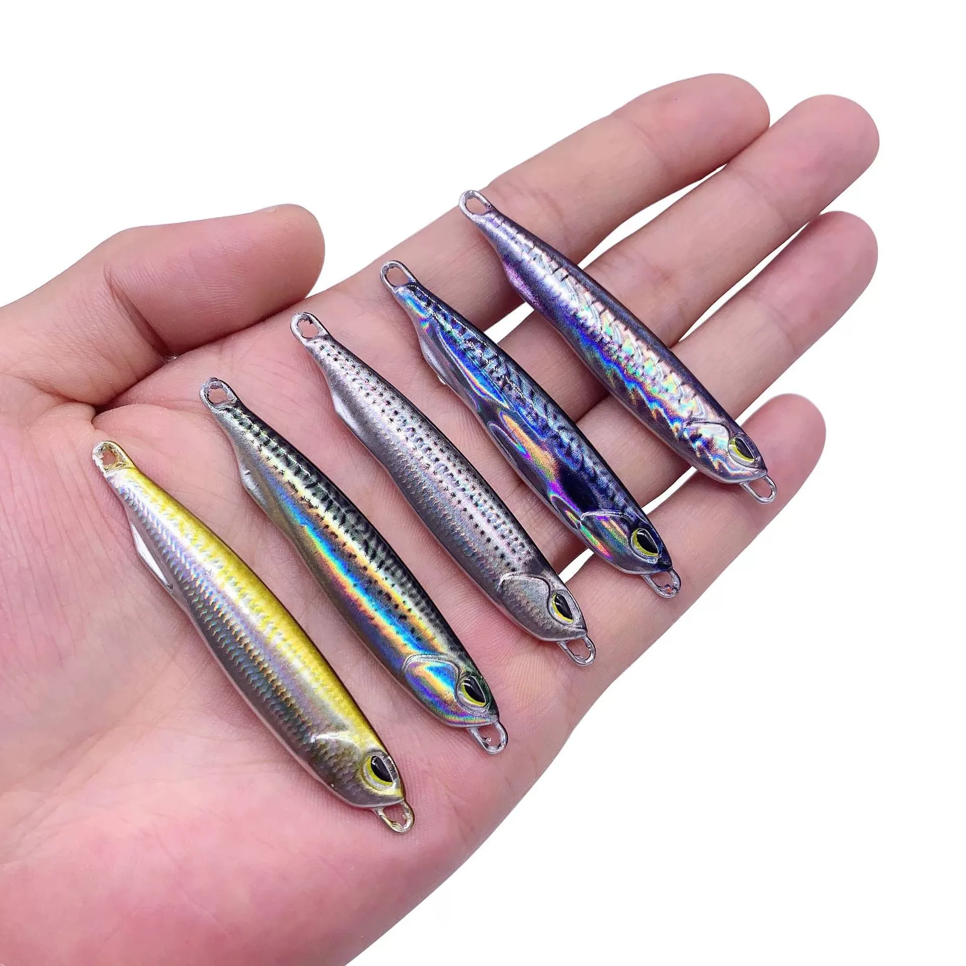 HOT Slow pitch jigs 20g 30g 40g 60g 80g 3D stampa a colori metallo jigs giapponese jigging pesca esche per la spigola per la vendita