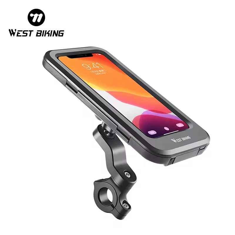 WEST BIKING Supporto per Telefono da Bicicletta in TPU Stabile con Touch Sensibile Supporto Universale Regolabile a 360° per Manubrio