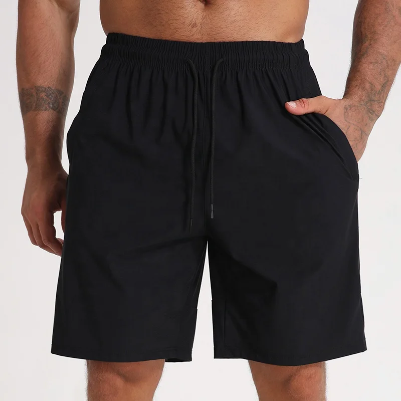 Pantaloncini da ginnastica da uomo 77% ad asciugatura rapida in Nylon 23% Spandex 4 vie elasticizzato sport pantaloncini da allenamento per uomo che corrono pantaloncini da allenamento con cuciture