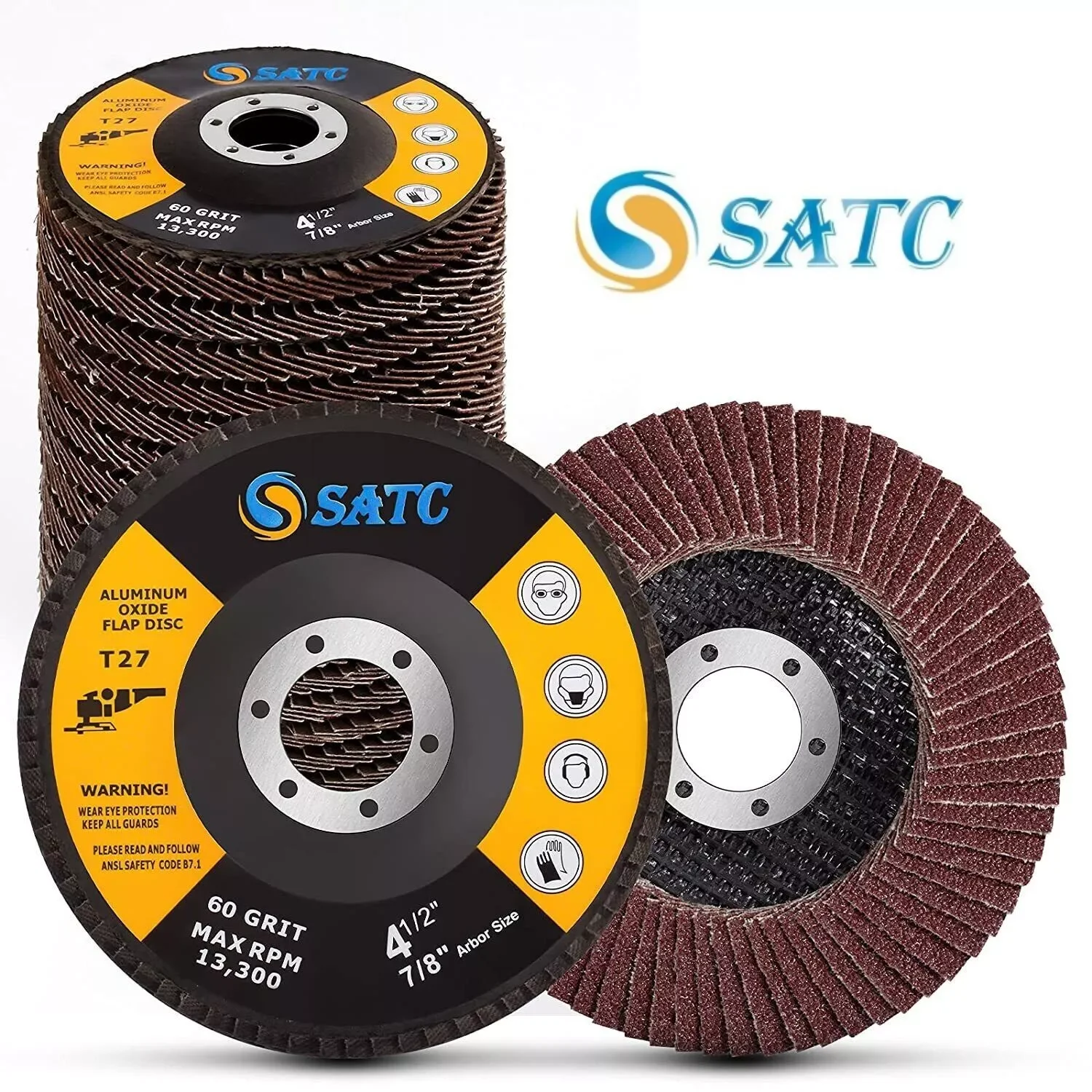 Dischi lamellari in ossido di alluminio da 4-1/2'' (115 mm) con grana 40 60 80 120 per smerigliatrice angolare 20 pz. Spedizione gratuita in 24 ore da magazzino locale USA