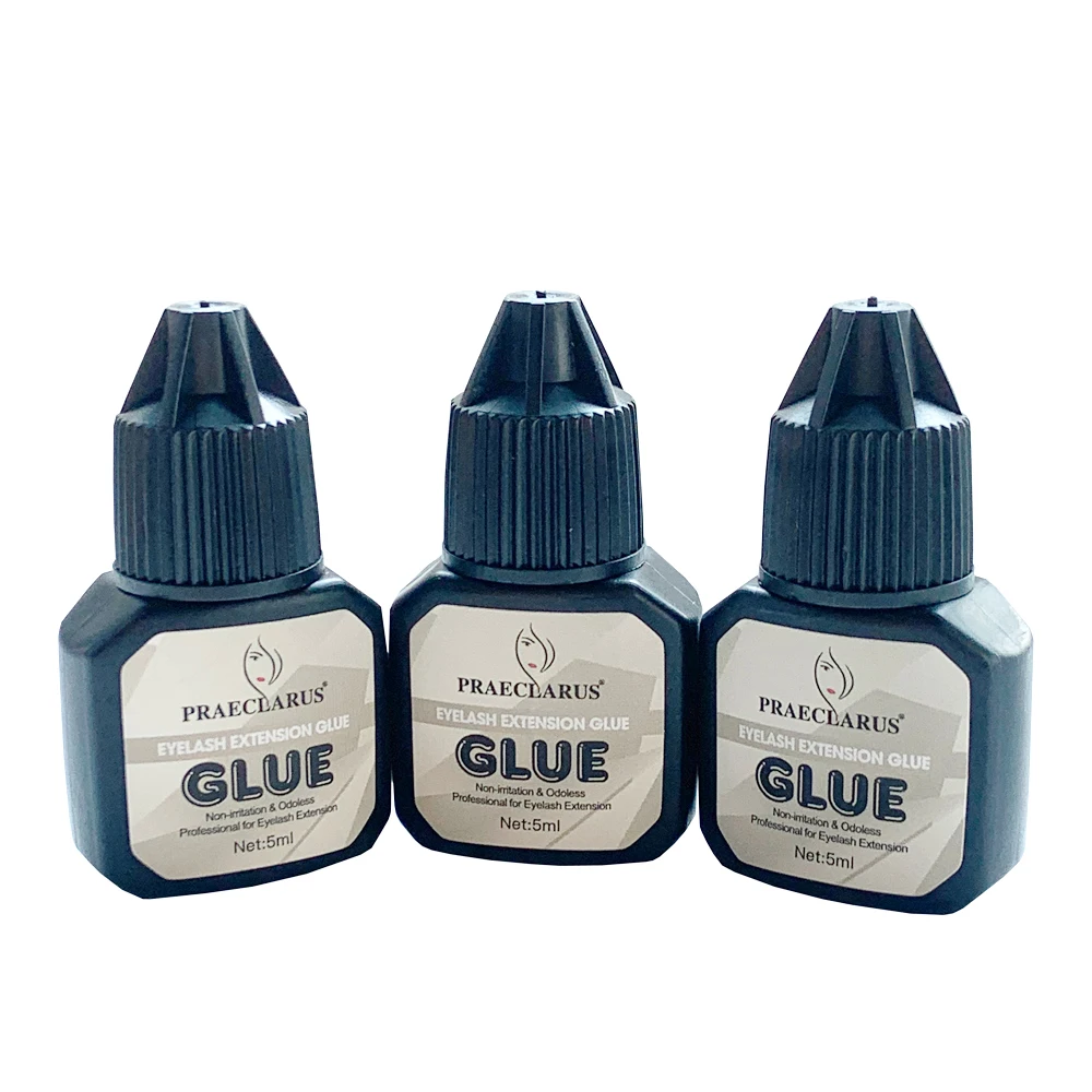Colla per Ciglia Professionale ad Asciugatura Rapida (1-2 Secondi) 5ml Impermeabile Lunga Durata Senza Lattice Adesivo Forte