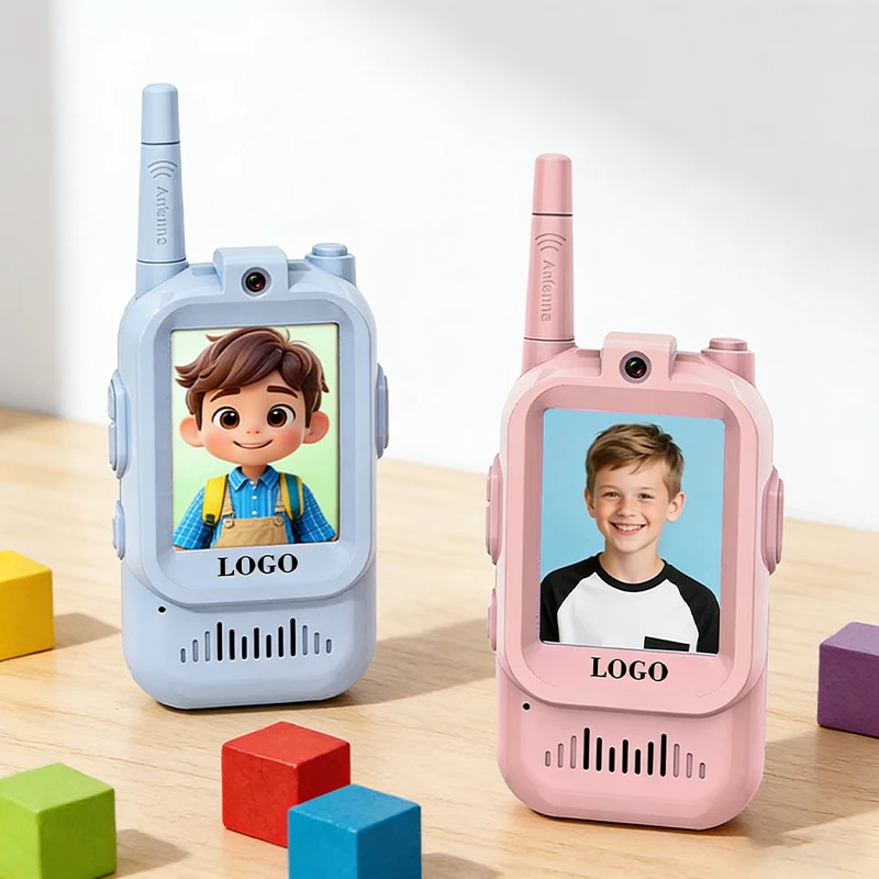 Nuovi Walkie Talkie per Bambini 2025 Ricaricabili 2 Pezzi Tipo Video Type-C per Campeggio Escursionismo Cortile Divertimento Interno ed Esterno