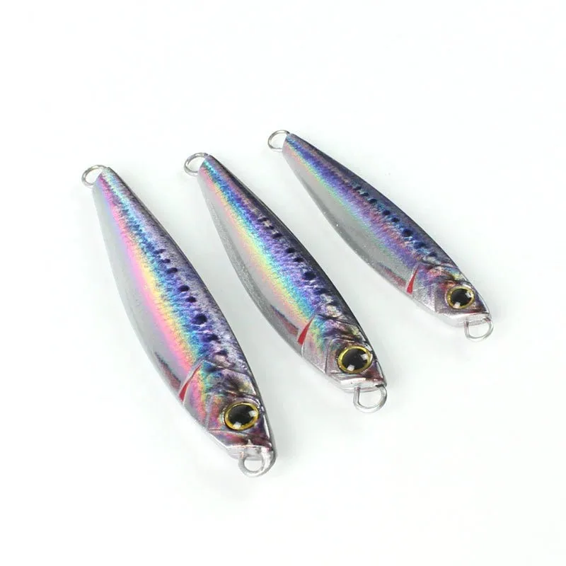 HOT Slow Pitch Jigs 30g 40g 60g stampa 3D Jigs in metallo a colori giapponese Jigging pesca esche per la spigola in vendita