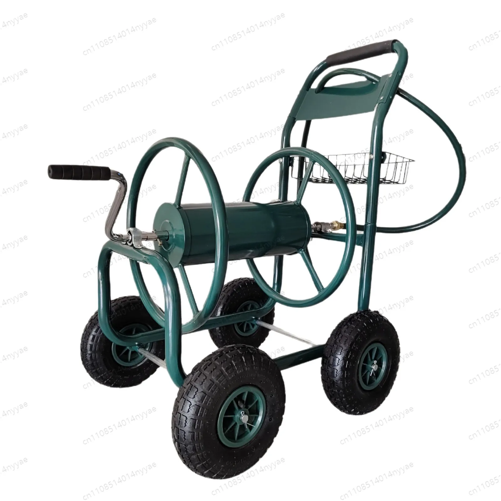 Automatischer Gartenschlauchwagen – Robuste Rollaufbewahrung mit einfacher Aufwicklung, hält den Schlauch ordentlich und spart Zeit Image
