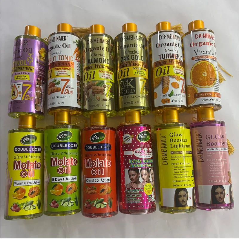 300ml Körpermassageöl Strafft und Festigt die Haut Verleiht der Haut Glanz Reduziert Dehnungsstreifen und Dunkle Flecken Arbutin Kojisäure Ätherisches Öl Image