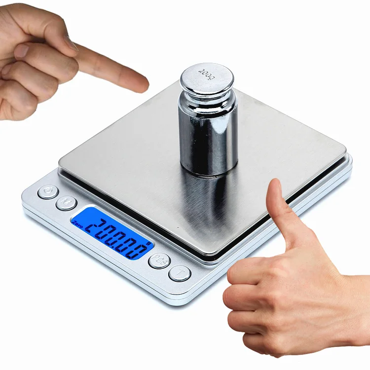 Bilancia Digitale da Cucina I2000 500g/0.01g 1kgX0.1g 2kgX0.1g 3kgX0.1g Bilancia Digitale per Alimenti Mini Bilancia da Cucina