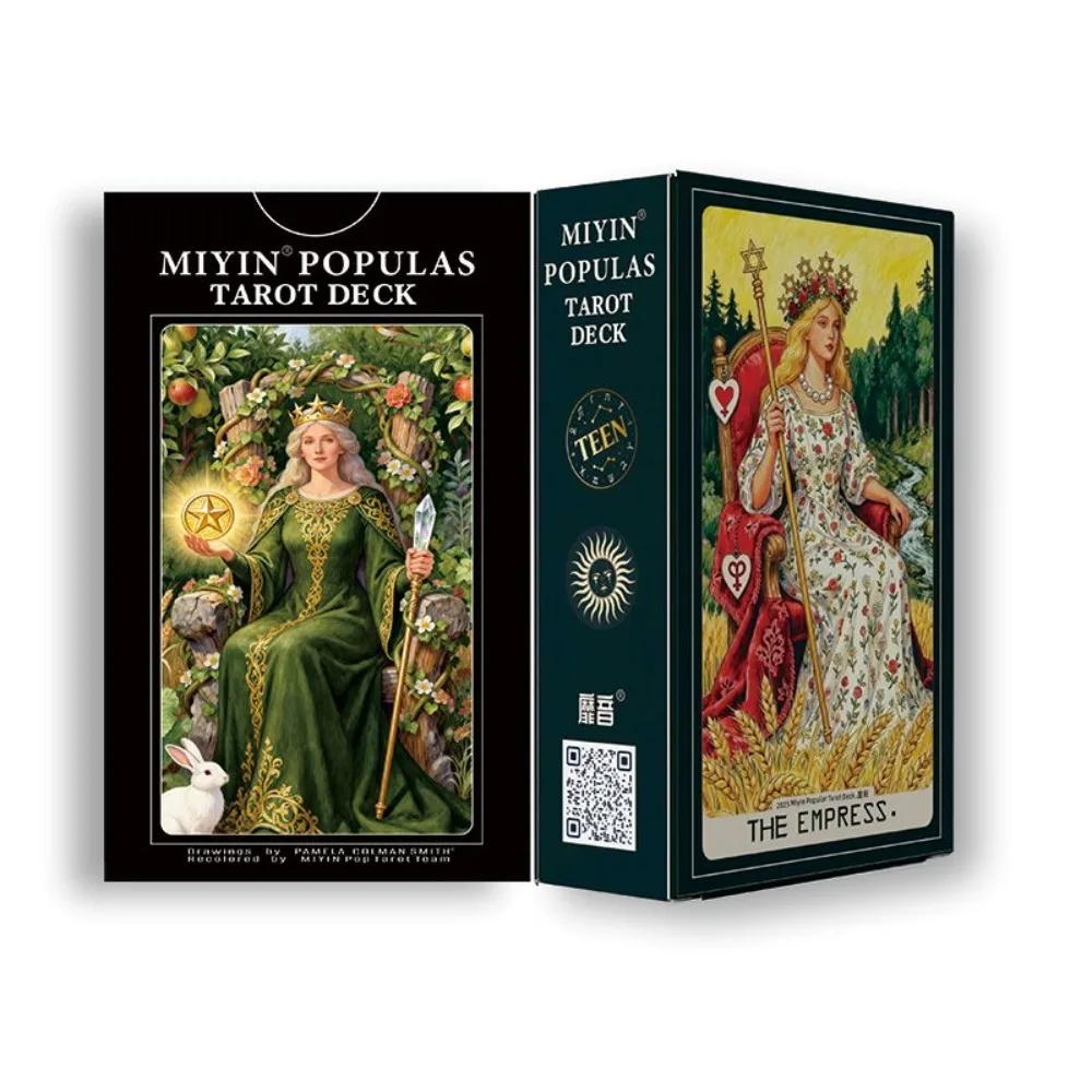 Tarot: Exquisites Malerisch Illustriertes Kartenset - 78 Stück Kunstvolle Wahrsagekarten - Tarot-Geschenkset für Hexen 10,3*6cm Image