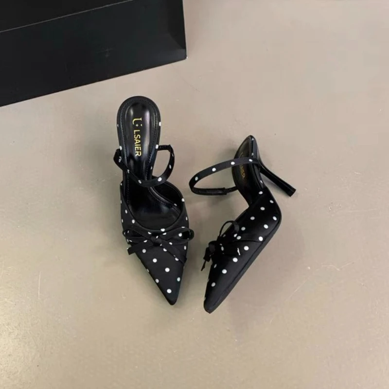 Luxuriöse Designer-Damenschuhe mit Schleife, Sexy Spitze Stiletto-Sandalen, Neue Elegante Slip-on Freizeitschuhe für Damen, Größen 35-39