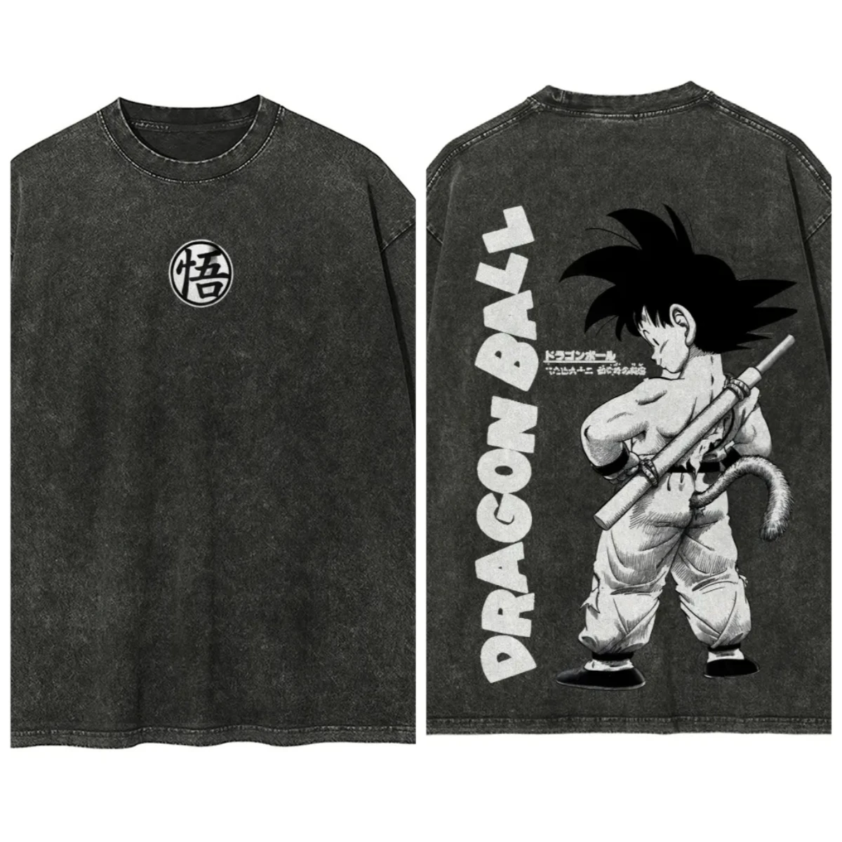 Dragon Ball 2026 Sommer 100 % Baumwolle Son Goku bedrucktes lässiges Sport-Fitness-T-Shirt im Vintage-Stil, Harajuku, neutrales Kinder-T-Shirt. Image