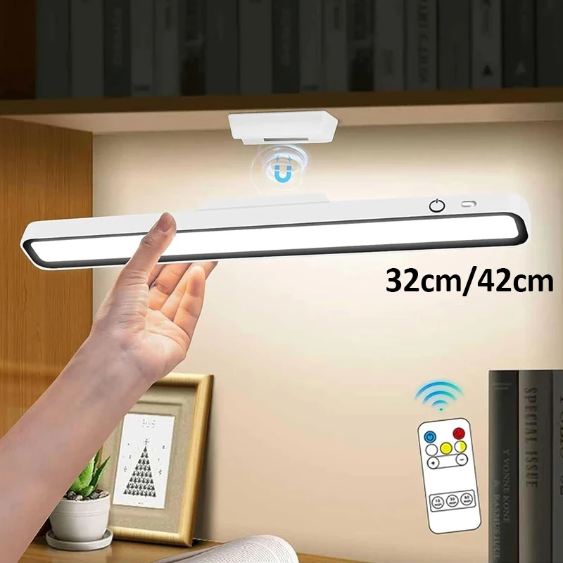 Schreibtischlampe, LED, wiederaufladbar, USB-Licht, stufenloses Dimmen, hängend, magnetisch, Schlafzimmer, Nachtlichter, Lesetischlampen, Schrank, Kleiderschrank Image