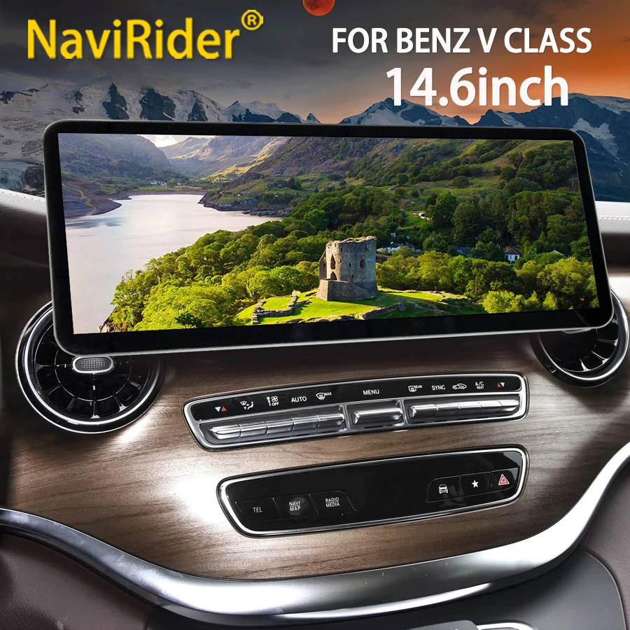 Radio-Multimedia-Videoplayer 14,6 Zoll für Benz V-Klasse V250 V260 W447 2016-2022 Android 14 Stereo GPS Navigation Carplay Head Unit Image