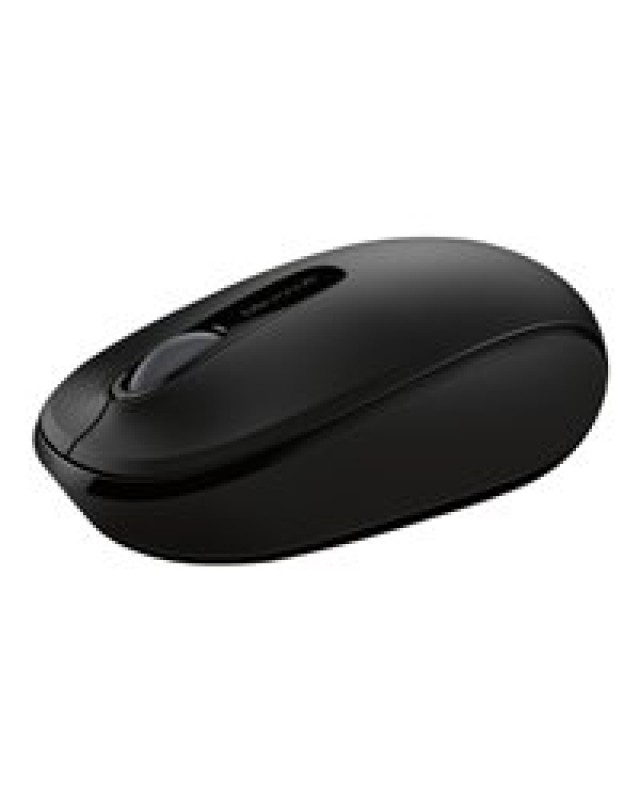 Microsoft Wireless Mobile Mouse 1850 Maus optisch 3 Tasten drahtlos 2.4 GHz kabelloser Empfänger USB Schwarz Image