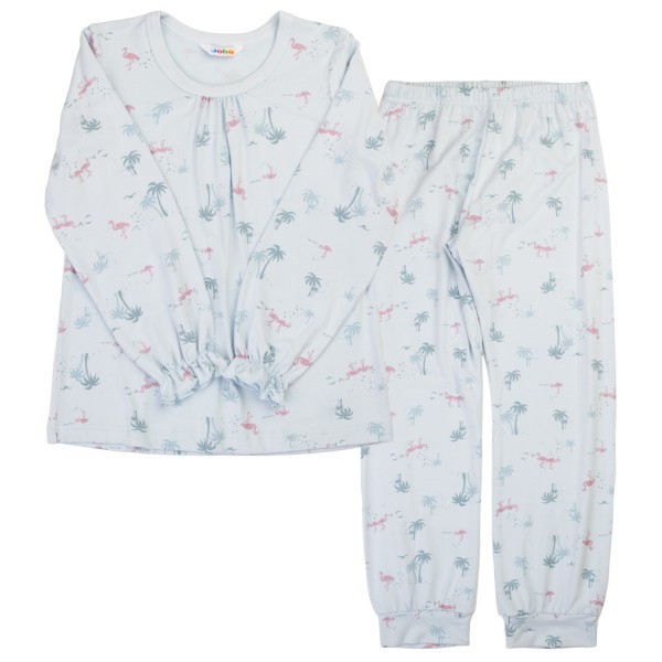 Joha - Girl's Pyjamas - Schlafanzug Gr 110 grau/weiß