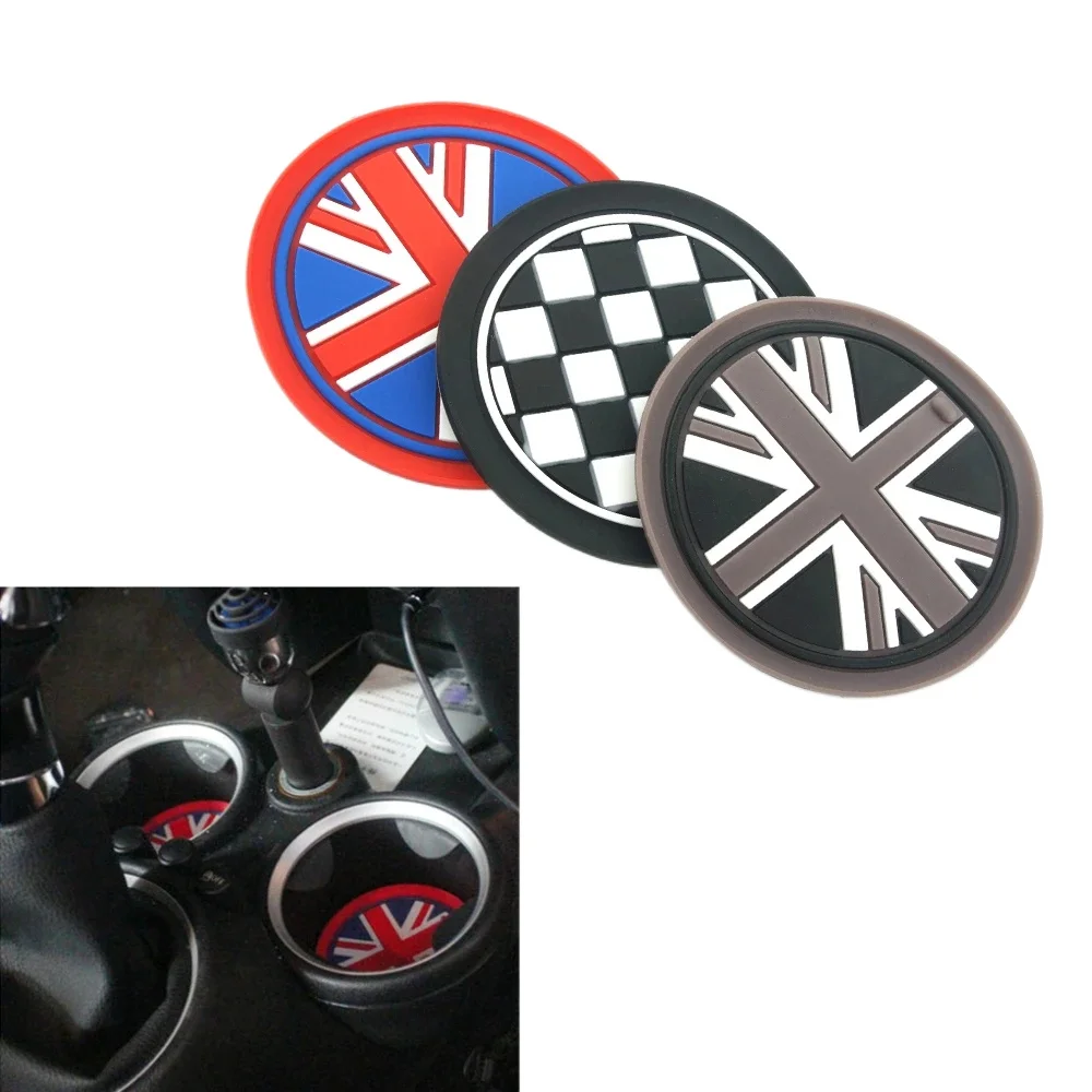 Per MINI Cooper S One Clubman Countryman R50 R53 R55 R56 R60 Accessori per adesivi per auto Tappetino portabicchieri per MINI F56 F54 F60