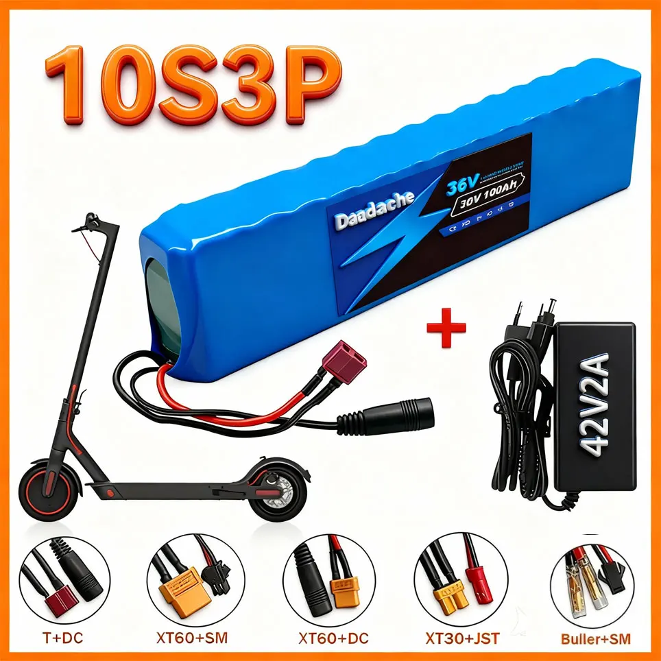 Verbesserte 10S3P 36V 100000mAh 36V Elektroroller-Akkupack 18650 Lithium M365 Elektroroller 36V Akku Roller Image