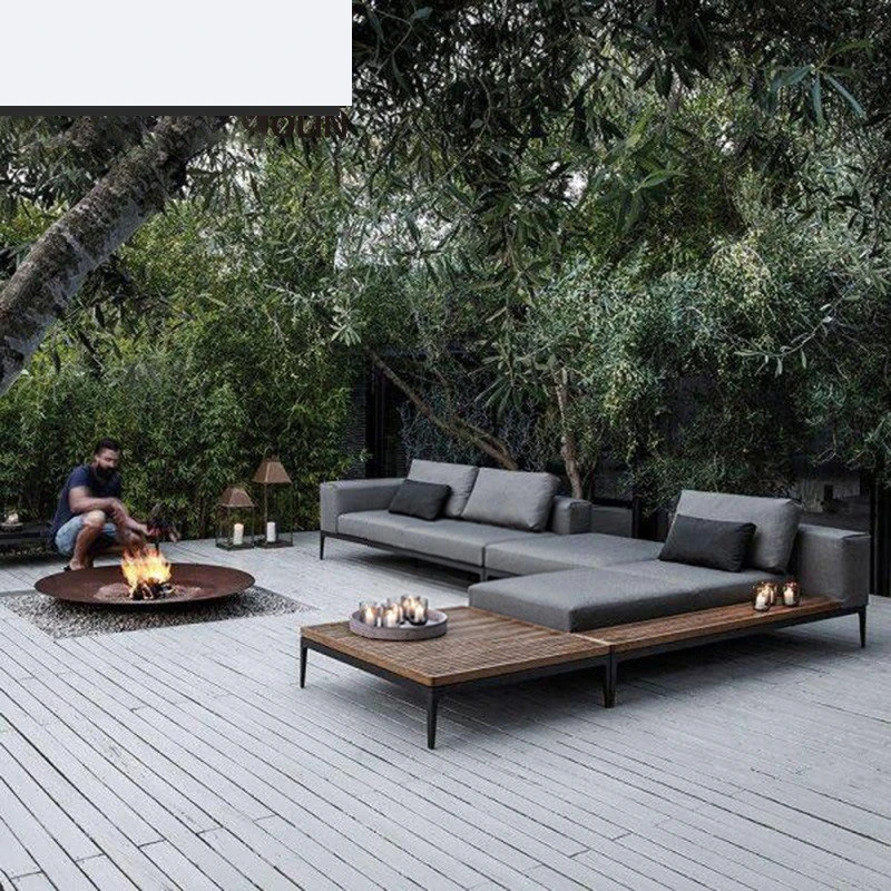 Garten im Freien, Villa, Innenhof, Freizeit, Sofa, Möbel, Wohnzimmer, Café, Bar, Hotel, Aluminiumlegierung, Außenbett Image