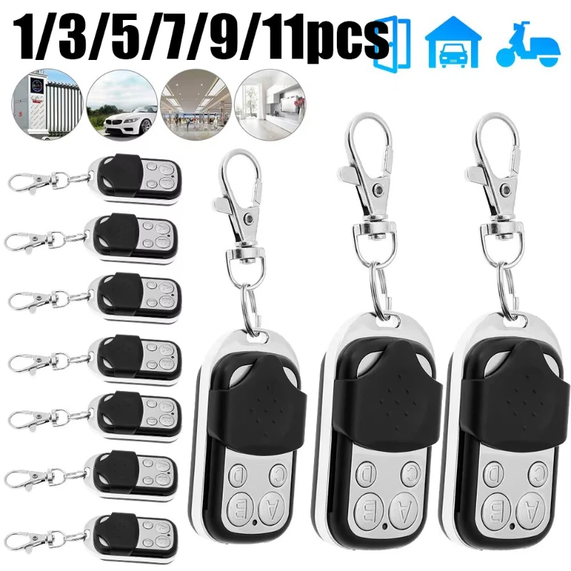 1/7/11 stücke 433 MHz Fernbedienung 4 Taste Sender Duplizierer Garage Türöffner Schlüssel Für Klonen Garage tor Tür Auto Fernbedienung Image