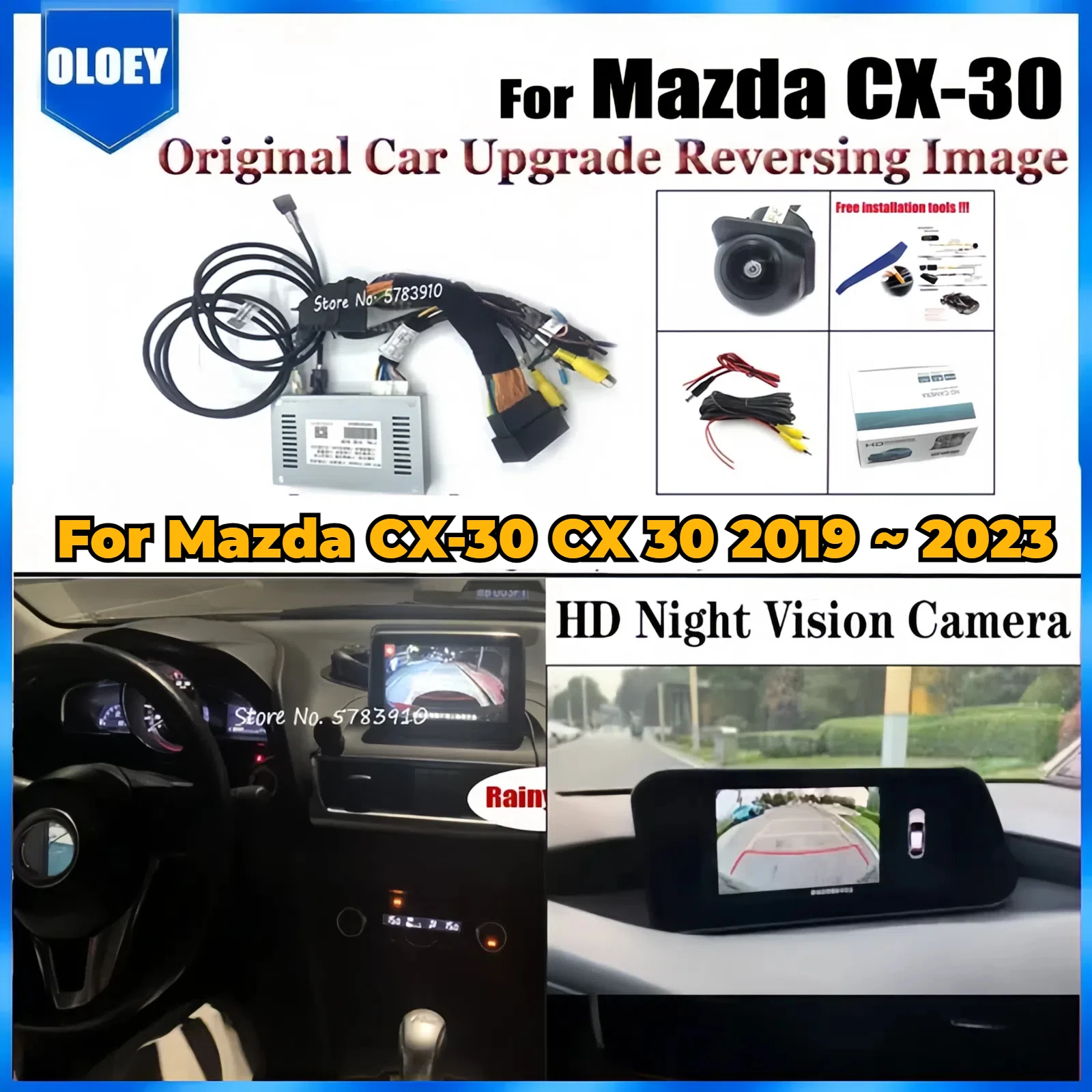 Rückfahr kamera für Mazda CX-30 CX 30 2019 2020 2021 2022 2023 OEM-Bildschirm/Plug & Play Rückfahr kamera ohne Programmierung Image