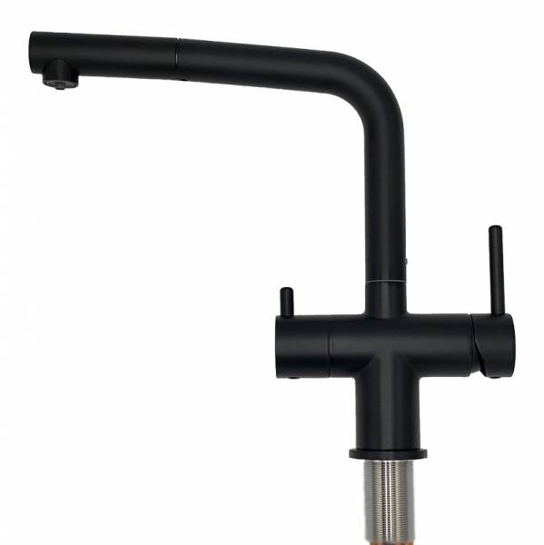 Wasserhahn 3in1 | Scotti mit ausziehbarer Brause (3 Farben) schwarz Image