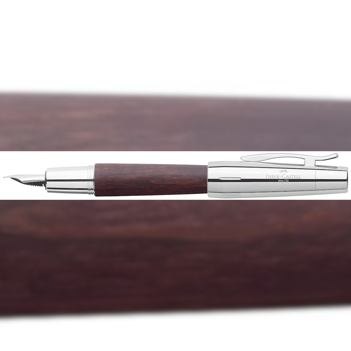 Faber Castell Füller e-motion Birnb/Chr dunkelbraun Feder B Image