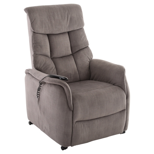 Raburg Fernsehsessel mit Aufstehhilfe & Liegefunktion, elektrisch verstellbar, Mikrofaser in Seidengrau | Louming Marlo Image